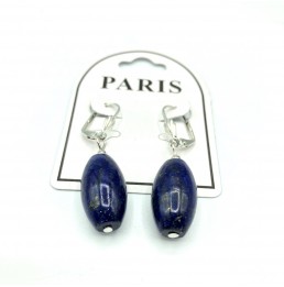 Boucles d'Oreilles Lapis-Lazuli tambour