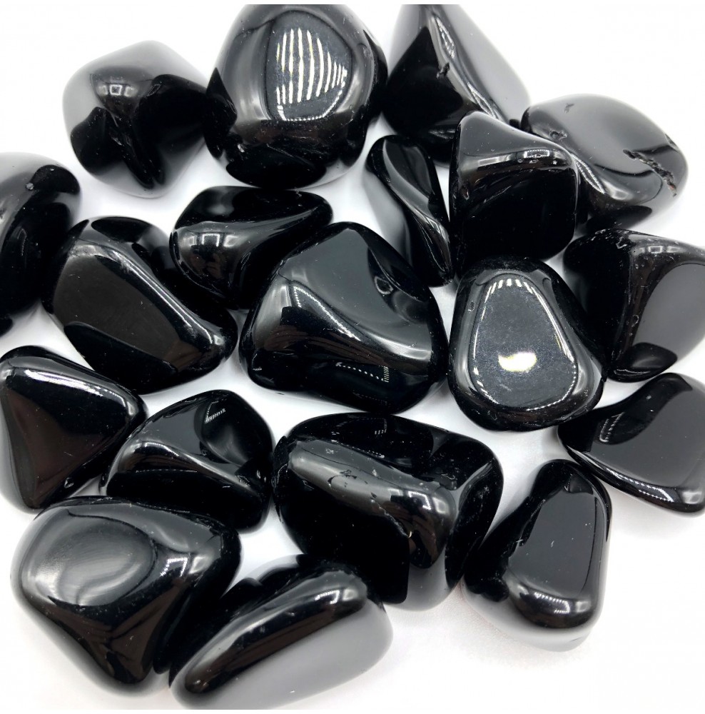 Obsidienne Noire Pierre Roulée 20 à 30mm