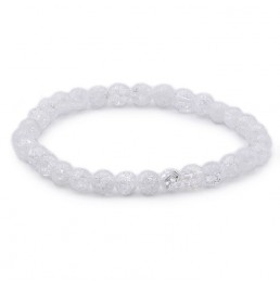 Cristal De Roche Quartz Crack Bracelet Boule 6mm