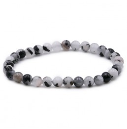 Quartz Tourmaline Bracelet Boule 6mm