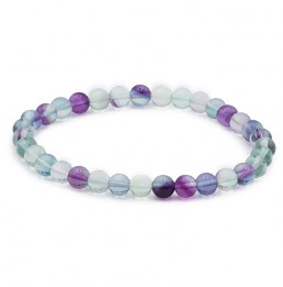 Fluorite Multicolore Qualité AA Bracelet Boule 6mm