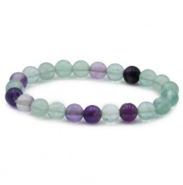 Fluorite Bracelet  boule 8mm AB