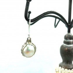 Boucles d'Oreilles Perles Naturelles sur Argent 925