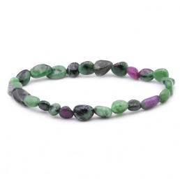 Rubis sur Zoisite Bracelet Pierres Roulées A