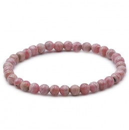 Rhodochrosite Argentine Bracelet Boule 6mm A