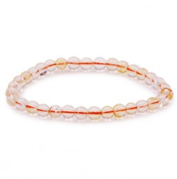 Citrine Naturelle Bracelet Boule 6mm A+