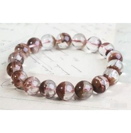 Quartz Lodolite Bracelet Boules 8mm