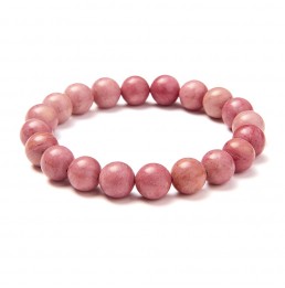 Rhodochrosite du Pérou Bracelet Boule 8mm A