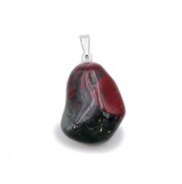 Jaspe Héliotrope Pendentif Pierre Roulée