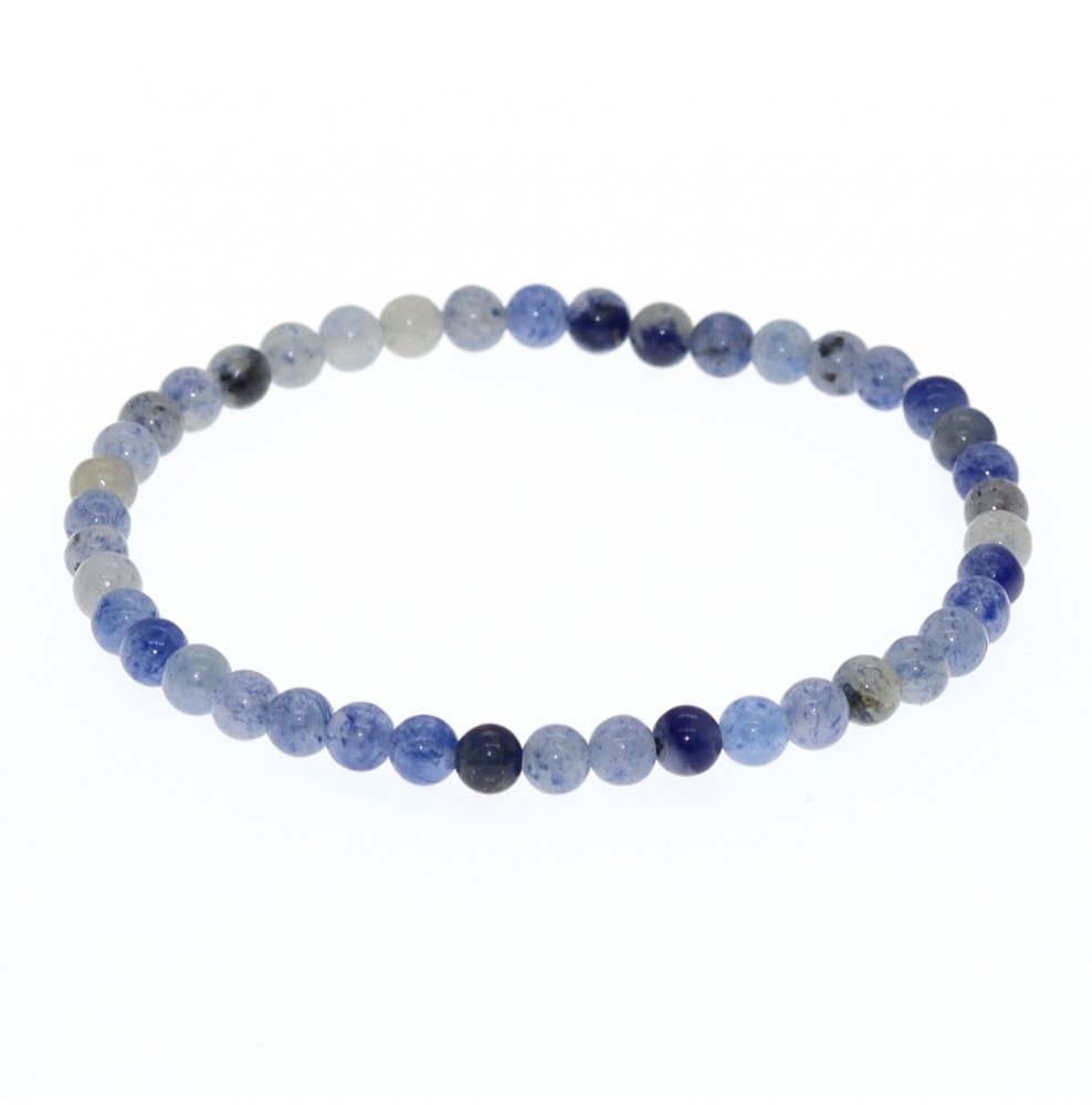 Bracelet Sur Mesure En Perles D'Aventurine Bleue - Fait Main En France - Neuf Sans Emballage