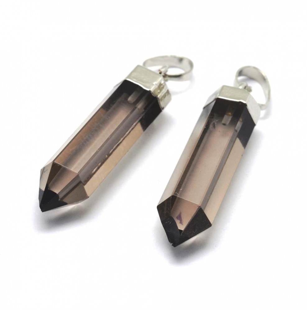 Pendentif Quartz Fumé Noir – Collier Pierre Naturelle, Zen-et-sante.fr