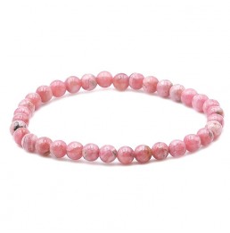 Rhodochrosite Argentine Bracelet Boule 6mm A+
