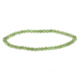 Apatite Verte A 4mm Bracelet Boule Elastique