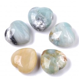 Amazonite Coeur Pierre 30mm