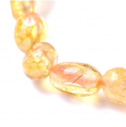 Citrine B Bracelet Pierres Roulées Elastique
