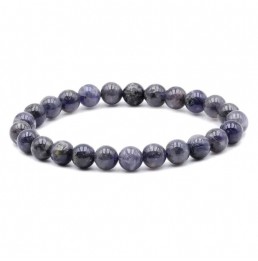 Cordiérite AB 8mm Bracelet Boule Elastique
