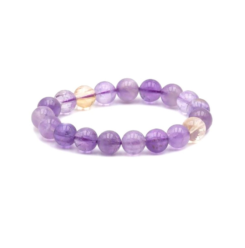 Amétrine A 10mm Bracelet Boule Elastique