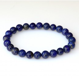 Lapis Lazuli AA 8mm Afghanistan Bracelet Boule Elastique