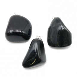 Obsidienne Oeil Celeste AB Pendentif Pierre Roulée