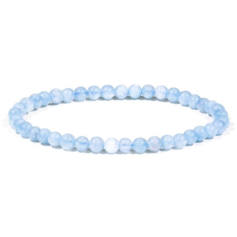Bracelet en perles heishi, aigue marine, mixte, modèle Shun